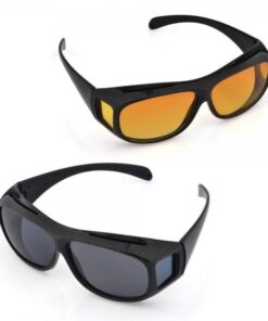 Anti Glar Day & Night Glasses (Pack of 2)