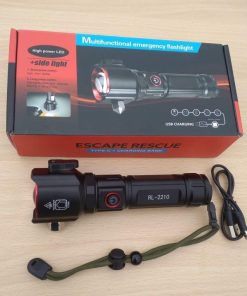 Waterproof Laser LED Tactical Flashlight With 1Km Range And Long Lasting Backup | Imported